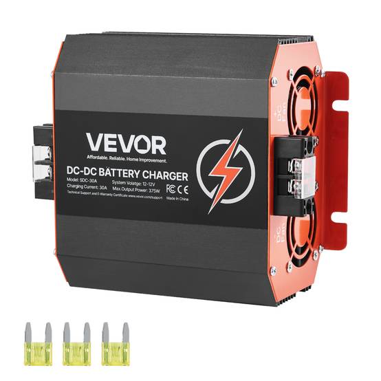 VEVOR Chargeur batterie CC-CC 12 V 30 A, 375 W, plomb, lithium, AGM. Voitures, camping-cars. - Image 1
