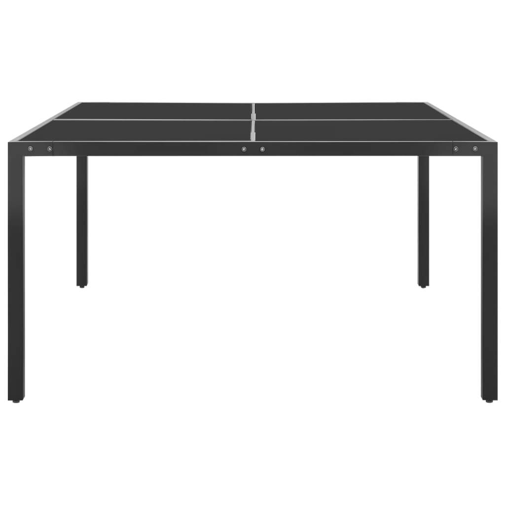 PANGIVO - Table de jardin acier et verre anthracite 130 x 130 x 72 cm - PANGIVO - Image 2
