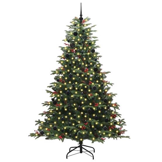 Sapin de Noël | Arbre de Noël artificiel Vert 240 cm PVC, métal et plastique Maison Chic - Image 3