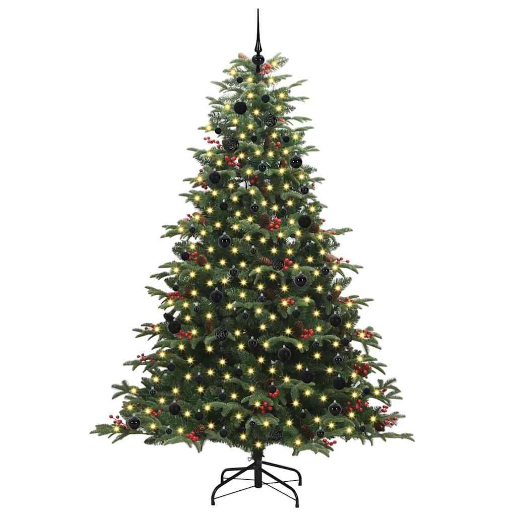 Sapin de Noël | Arbre de Noël artificiel Vert 240 cm PVC, métal et plastique Maison Chic - Image 3