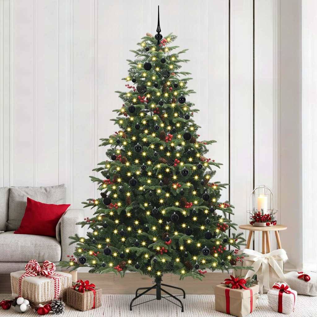 Sapin de Noël | Arbre de Noël artificiel Vert 240 cm PVC, métal et plastique Maison Chic - Image 2