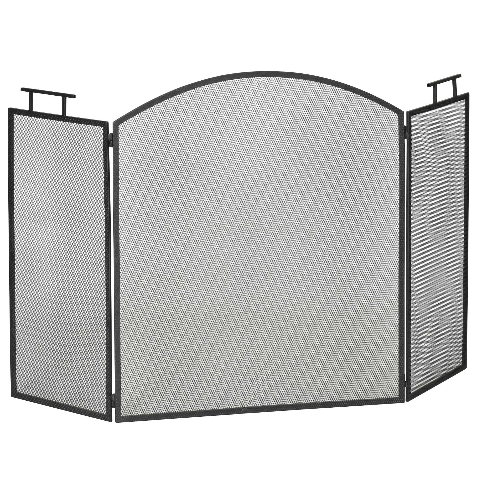 ComfortXL - Pare-feu de cheminée 3 panneaux en métal pliable 128cm sécurité enfant Noir – ComfortXL Outdoor Living - Image 2