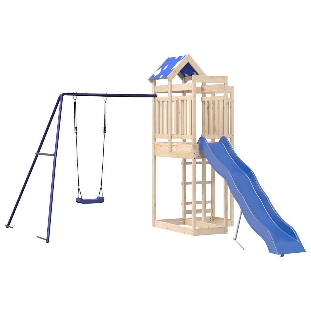 Aire de jeux d'extérieur - Jeu Plein air enfant bois de pin massif rj37 - Image 1
