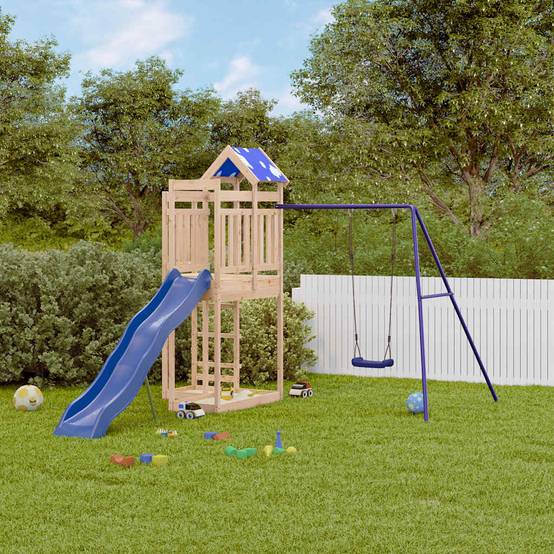 Aire de jeux d'extérieur - Jeu Plein air enfant bois de pin massif rj37 - Image 2