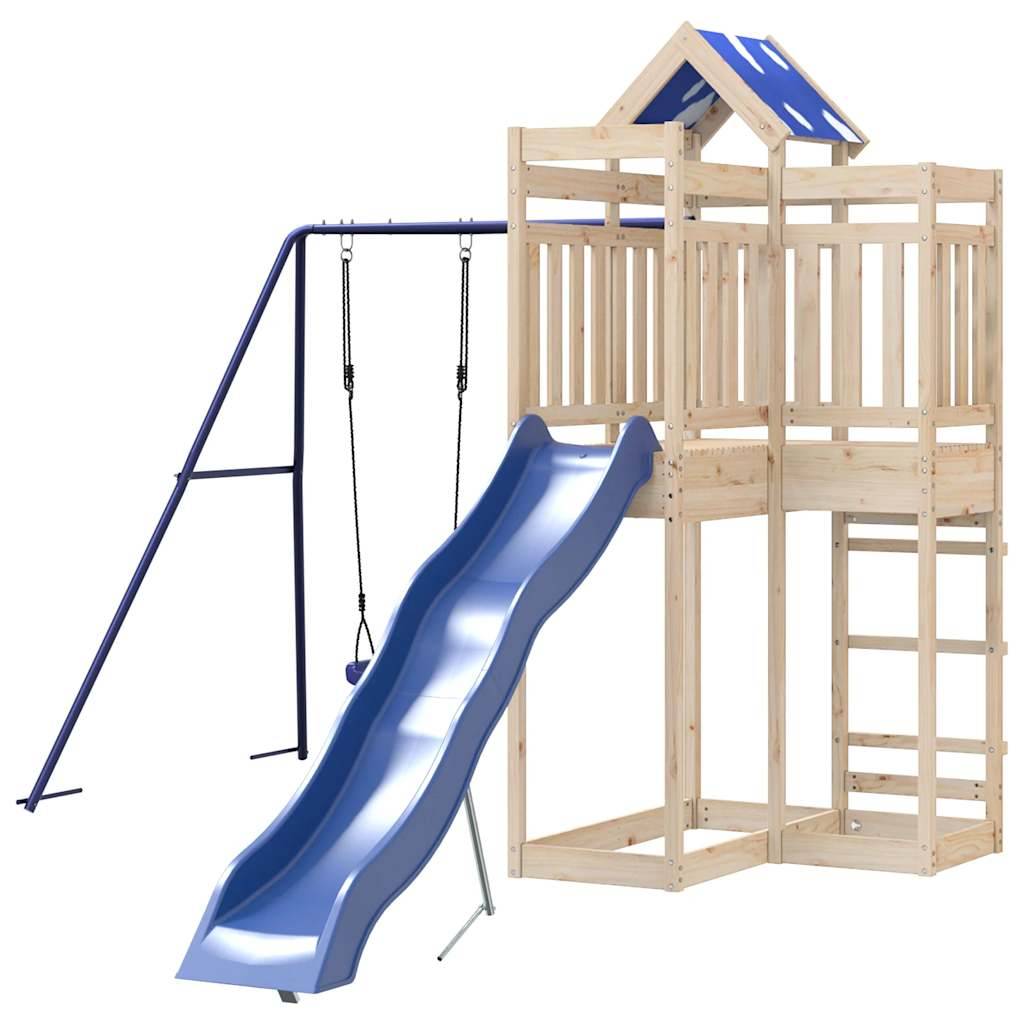 Aire de jeux d'extérieur - Jeu Plein air enfant bois de pin massif rj37 - Image 4