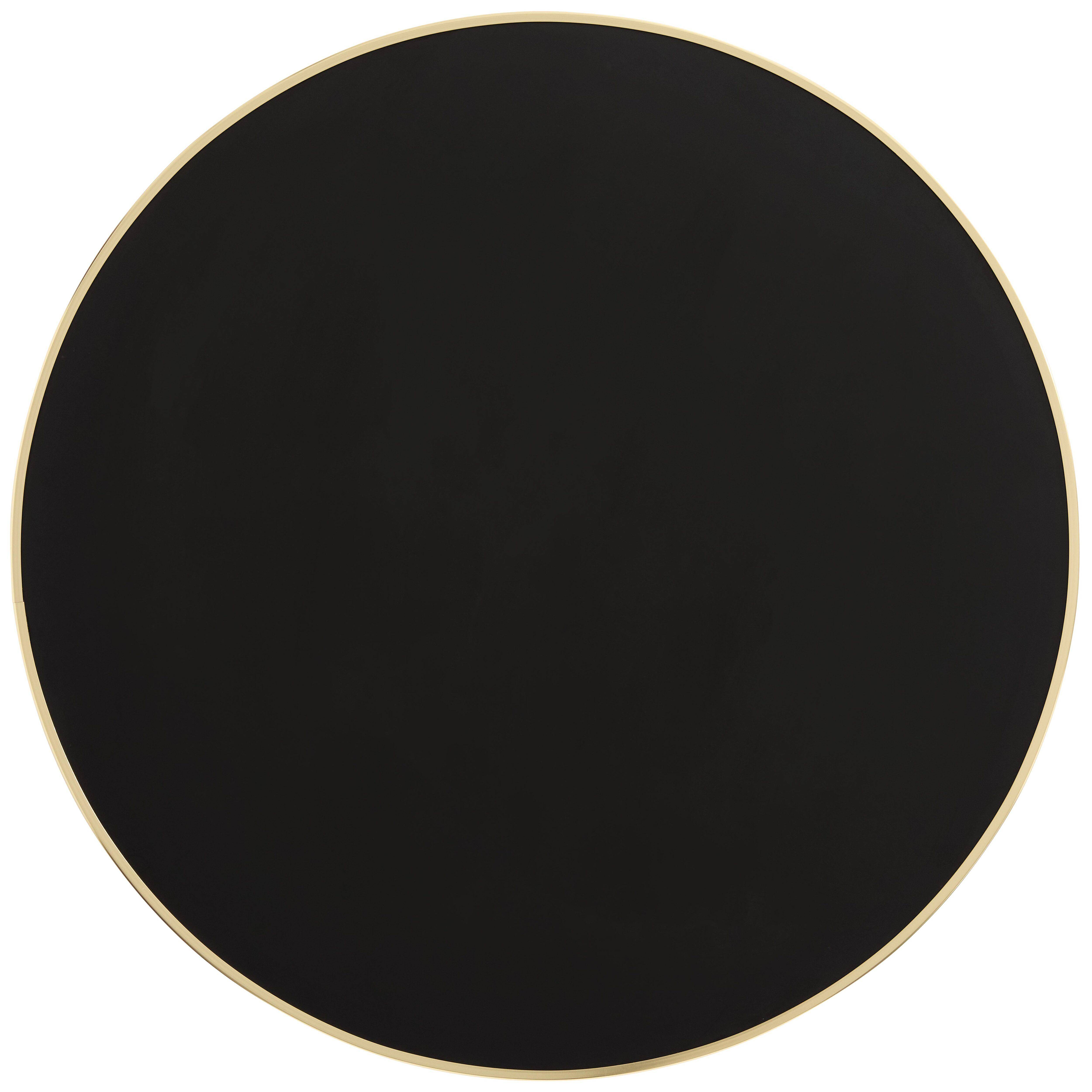 Oviala Plateau De Table Rond Aggloméré INOX 70 Cm - 4 Places