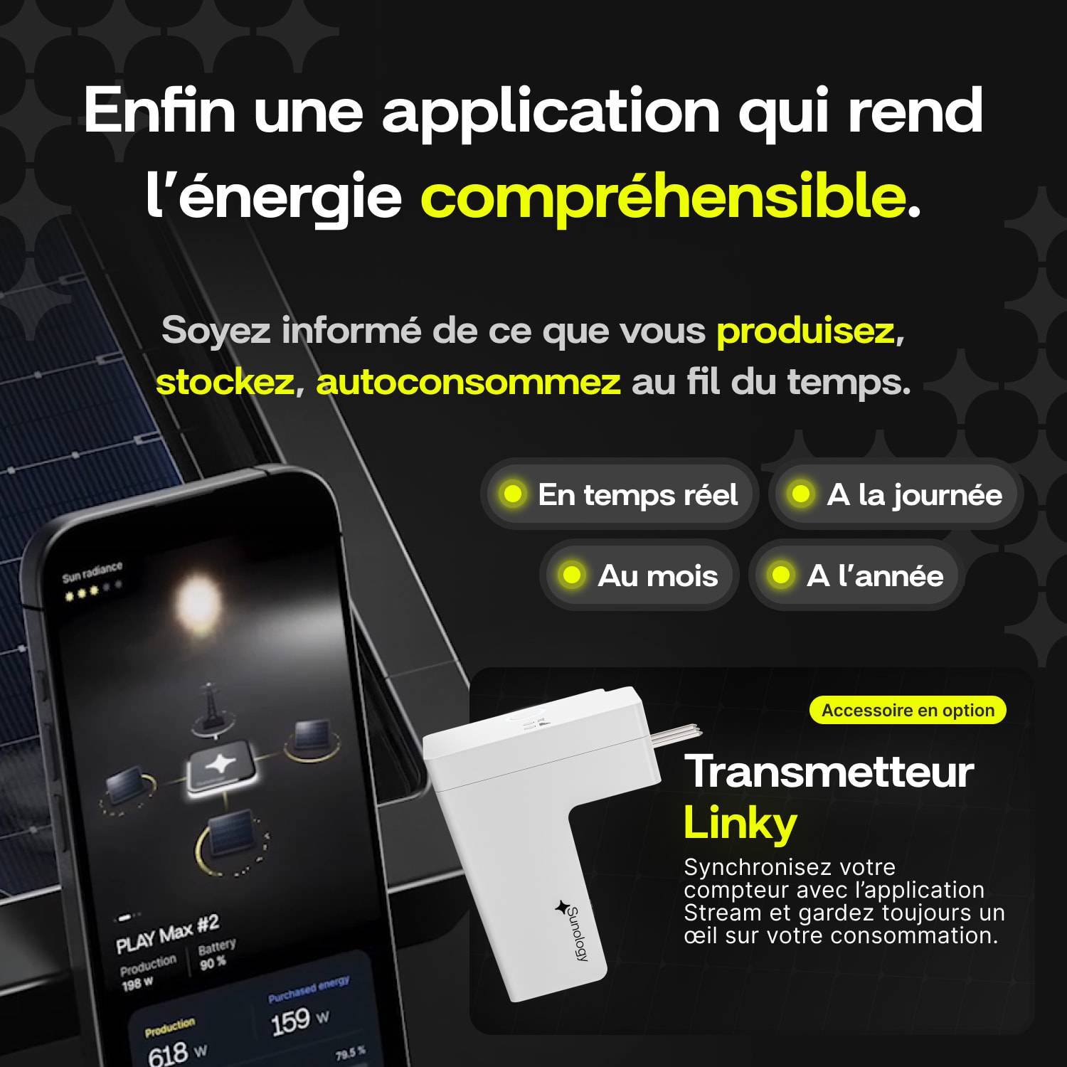 Sunology PLAY Max - Panneau solaire 450W bifacial avec batterie hybride & modulaire 700Wh – Station solaire livrée totalement assemblée - Image 5
