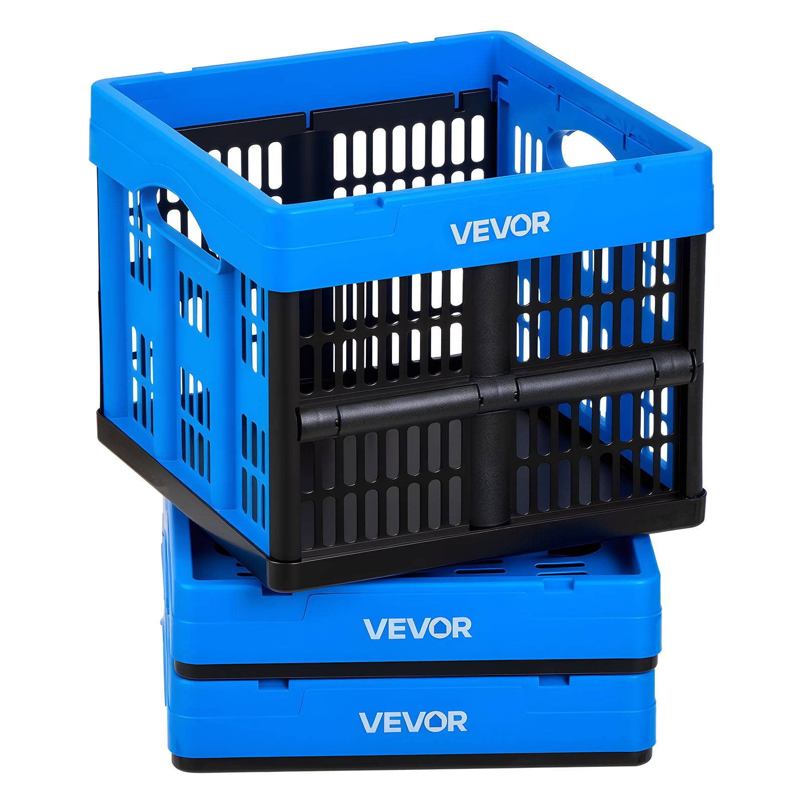 Vevor - Vevor Caisse Plastique Pliable 25 L Lot De 3 Cagette Empilable Rangement Maison - Image 1