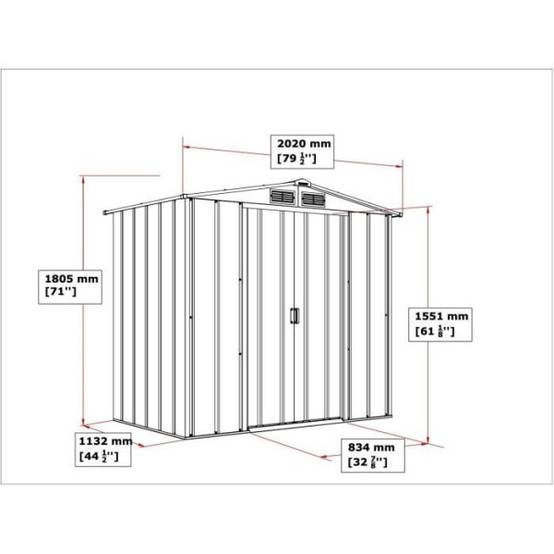 Duramax - Abri de jardin - Métal - DURAMAX - 2,47 m² - 0,33 mm - Anthracite - DUECO64PR - Image 6