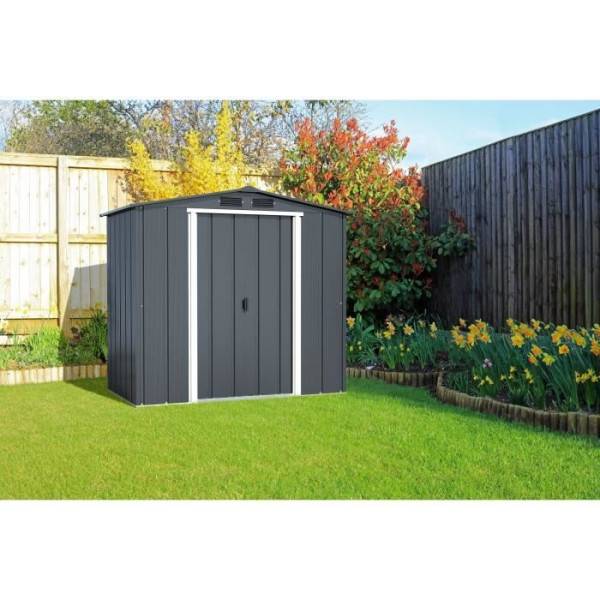 Duramax - Abri de jardin - Métal - DURAMAX - 2,47 m² - 0,33 mm - Anthracite - DUECO64PR - Image 1