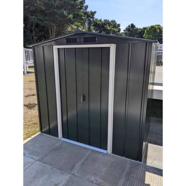 Duramax - Abri de jardin - Métal - DURAMAX - 2,47 m² - 0,33 mm - Anthracite - DUECO64PR - Image 2