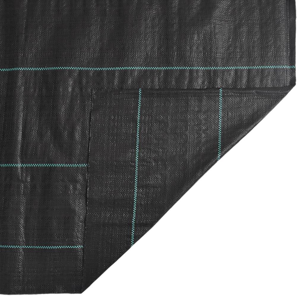 Bâche Anti-Mauvaises Herbes PP 100g/m² pour Aménagement Paysager et Potager 1x25 m Noir - ComfortXL Outdoor Living - Image 7