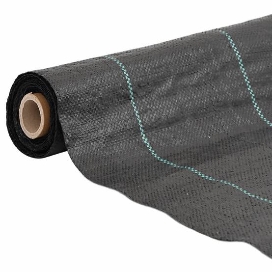 Bâche Anti-Mauvaises Herbes PP 100g/m² pour Aménagement Paysager et Potager 1x25 m Noir - ComfortXL Outdoor Living - Image 2