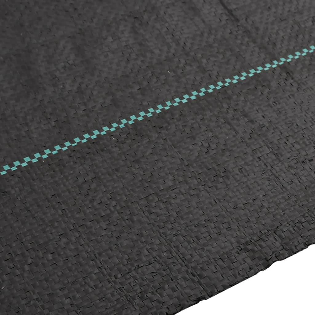 Bâche Anti-Mauvaises Herbes PP 100g/m² pour Aménagement Paysager et Potager 1x25 m Noir - ComfortXL Outdoor Living - Image 4
