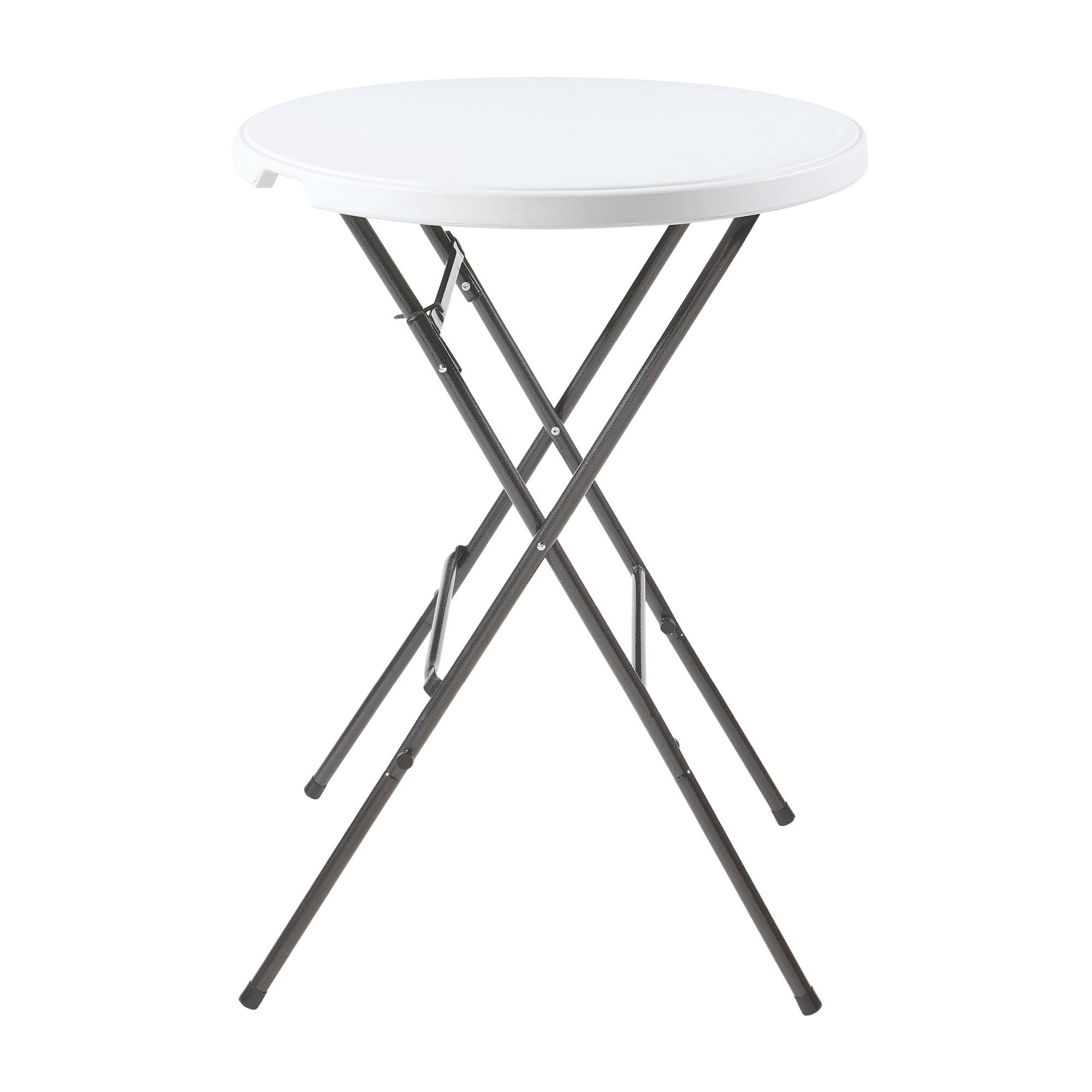 Table haute pliante Ljusnarsberg avec plateau rond 80 x 110 cm blanc [en.casa] - Image 5