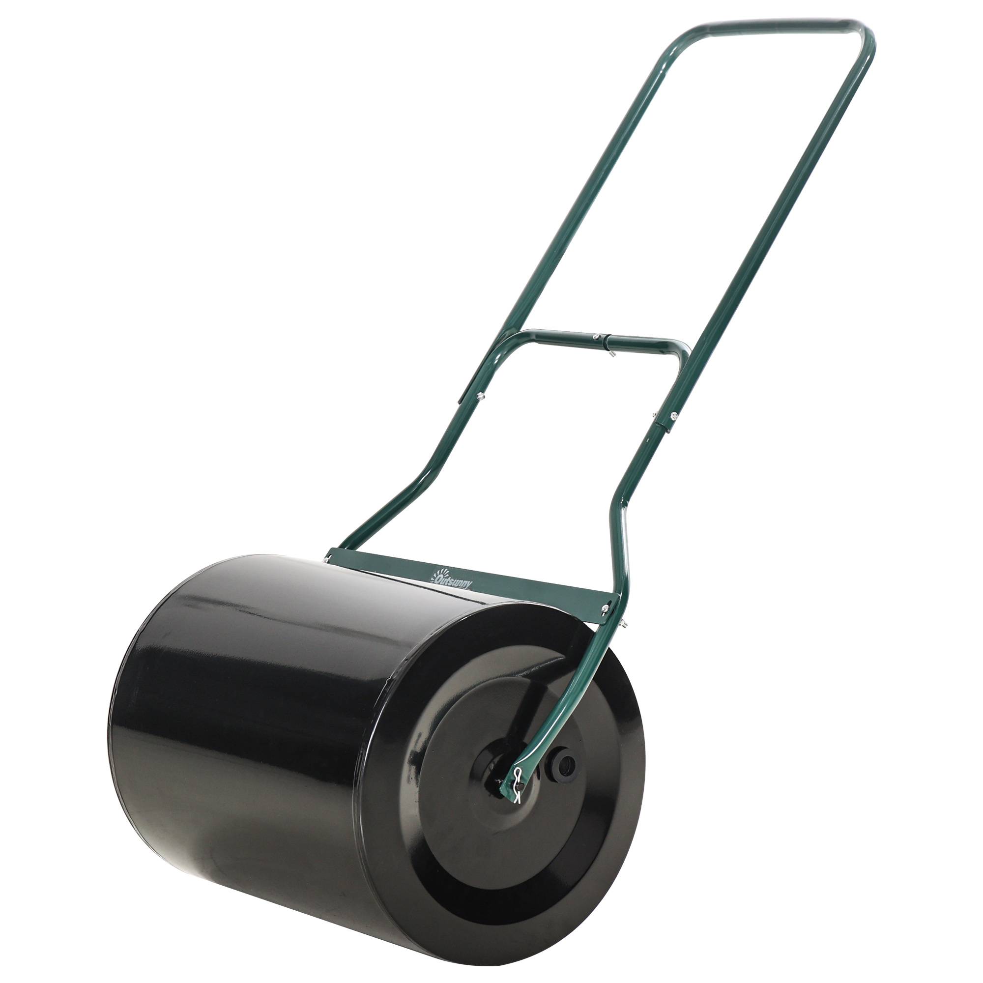 ComfortXL - Rouleau à gazon acier 50 cm noir et vert pour pelouse lestable 60 L eau ou sable - ComfortXL Outdoor Living - Image 1