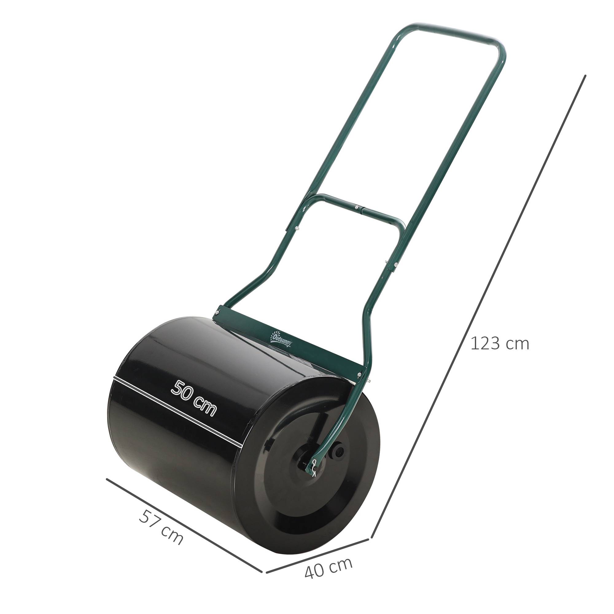ComfortXL - Rouleau à gazon acier 50 cm noir et vert pour pelouse lestable 60 L eau ou sable - ComfortXL Outdoor Living - Image 4