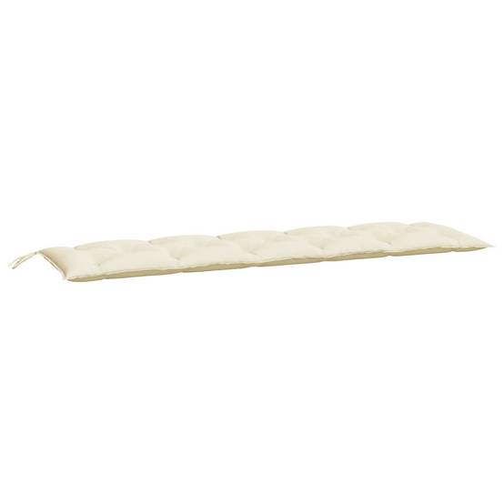 Lot de 2 Coussins de banc de jardin blanc crème tissu Oxford P128 - Image 3