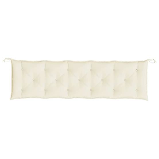 Lot de 2 Coussins de banc de jardin blanc crème tissu Oxford P128 - Image 6