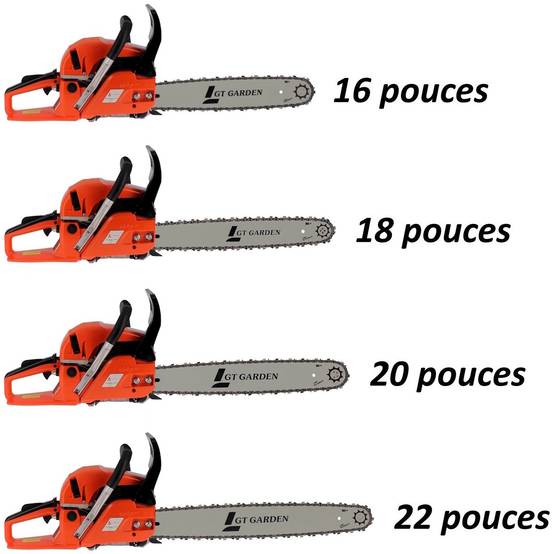 Trononneuse thermique 62 cm3, 3.5 CV, guide 55 cm, 2 chanes - GT GARDEN - Gamm vert Trononneuse thermique 62 cm3, 3.5 CV, guide 55 cm, 2 chanes - GT GARDEN - Gamm vert