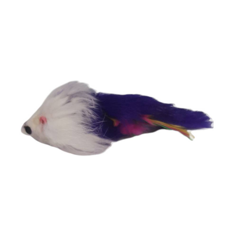animallparadise - 3 souris à plume  jouet pour chat multi couleur - Image 4