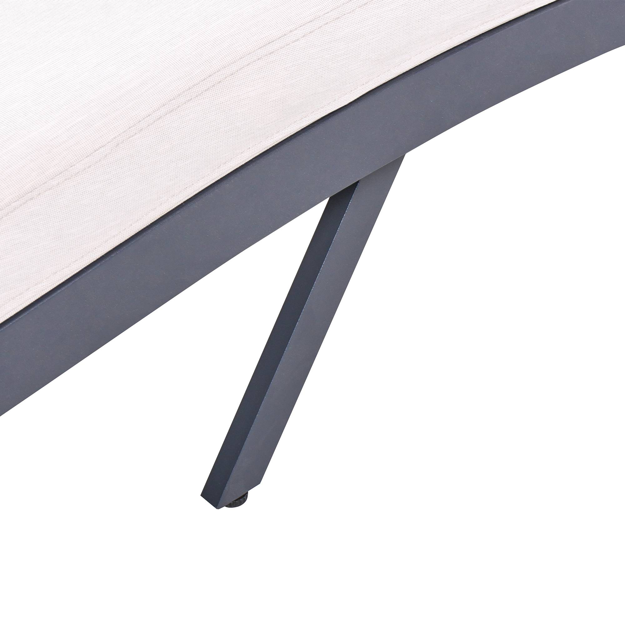 Beliani - Chaise longue Aluminium Beige clair AMELIA - Beliani - Image 7