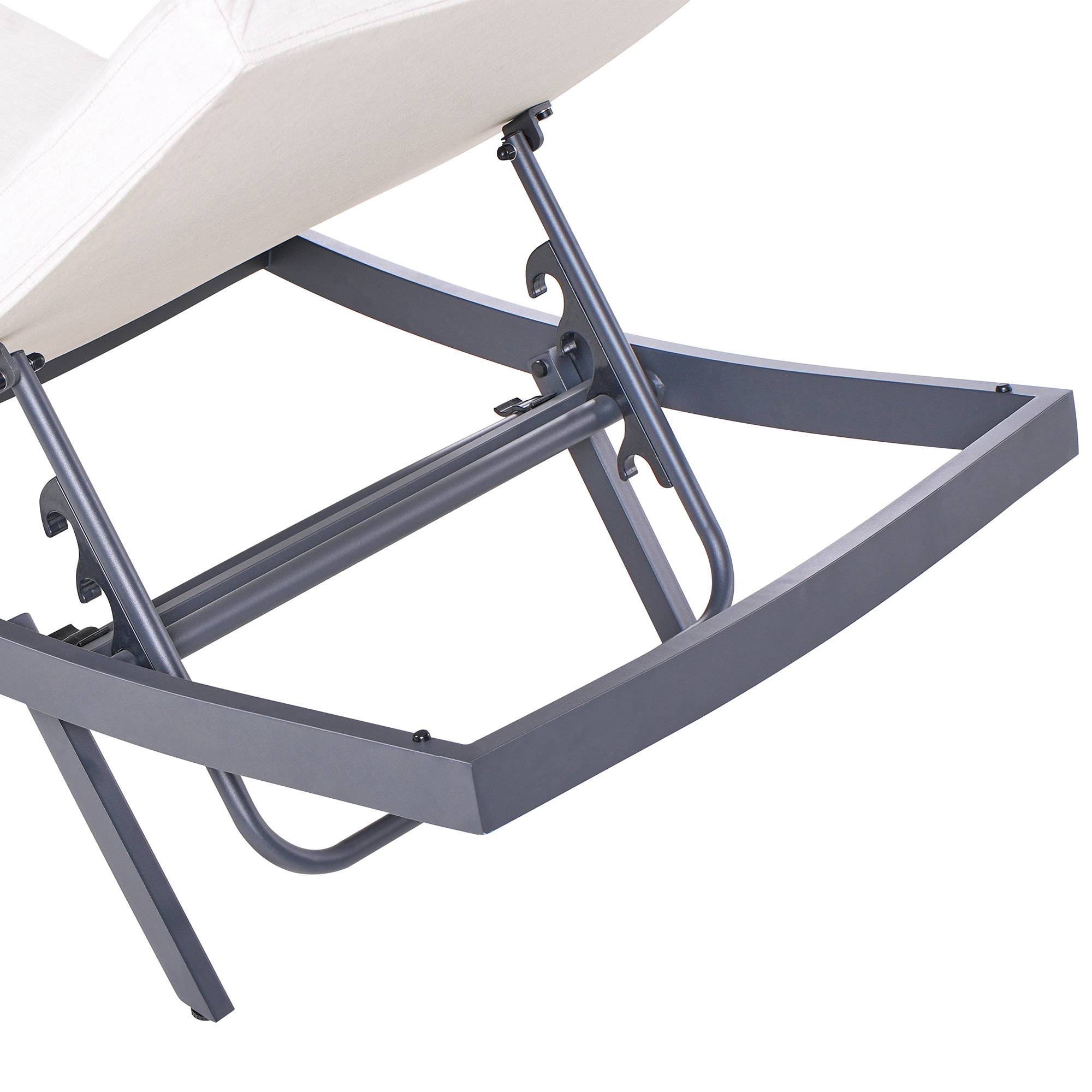 Beliani - Chaise longue Aluminium Beige clair AMELIA - Beliani - Image 6