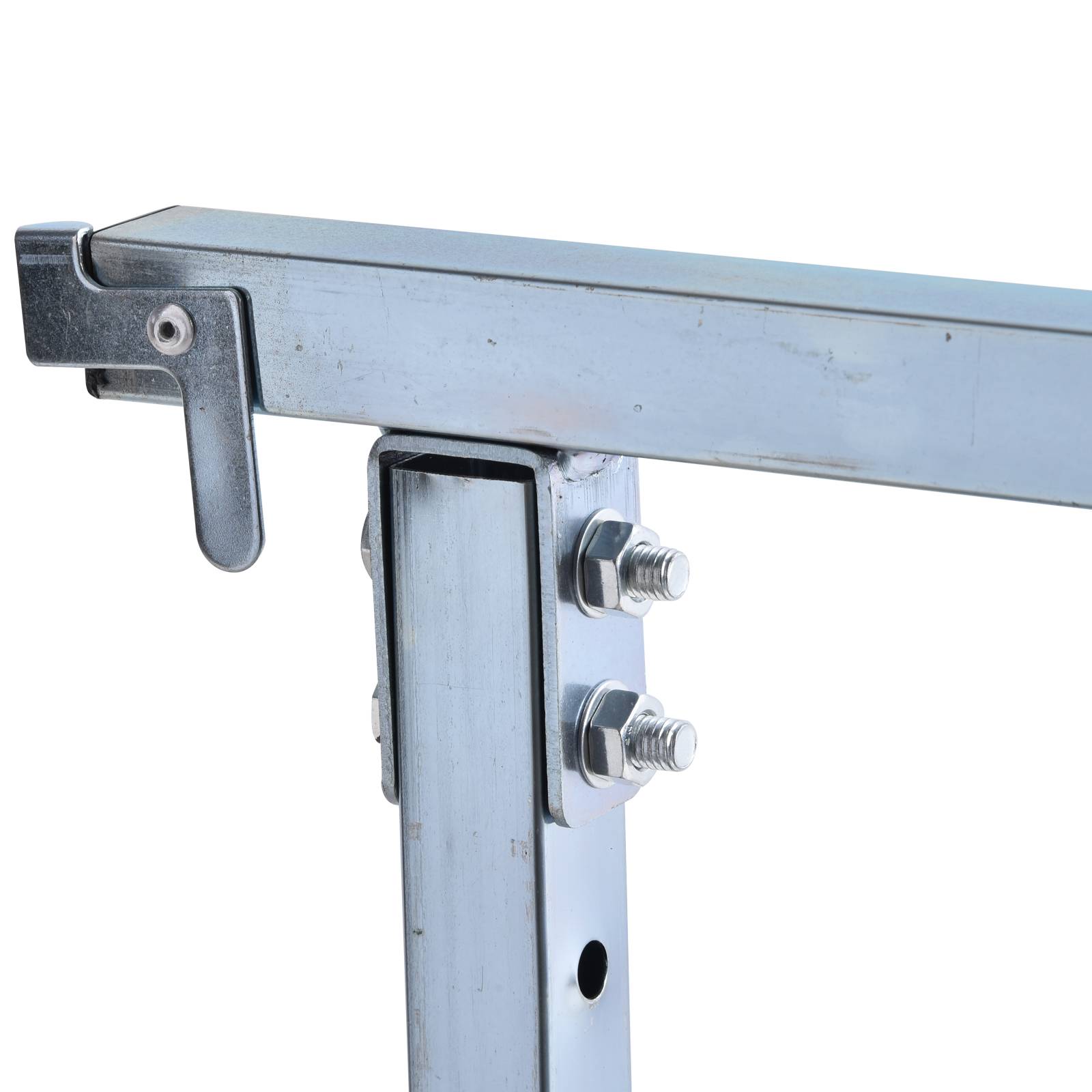 ComfortXL - Lot de 2 tréteaux télescopiques pliants en acier Q195 bleu et argent 80 à 130 cm pour atelier et jardin - Image 8