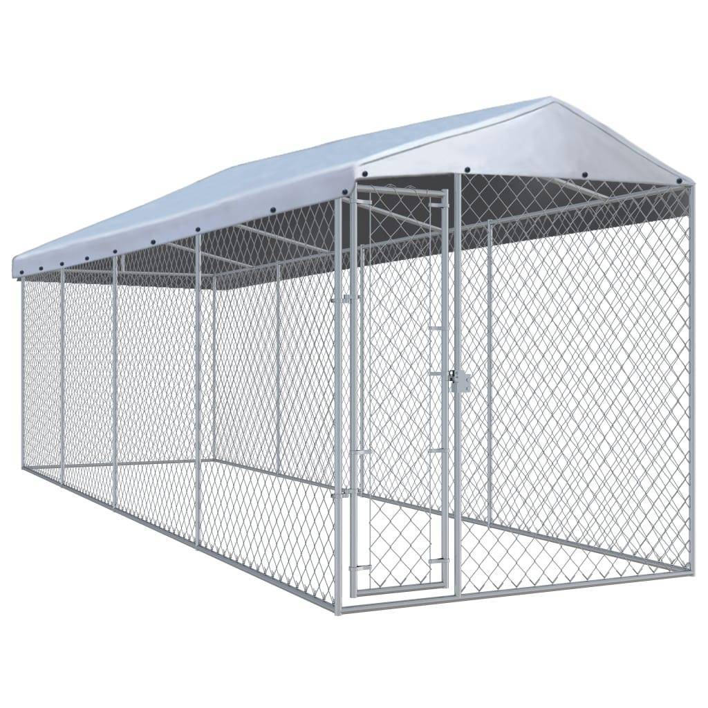 Helloshop26 - Chenil extérieur cage enclos parc animaux chien extérieur avec toit pour chiens 760 x 190 x 225 cm - Image 6