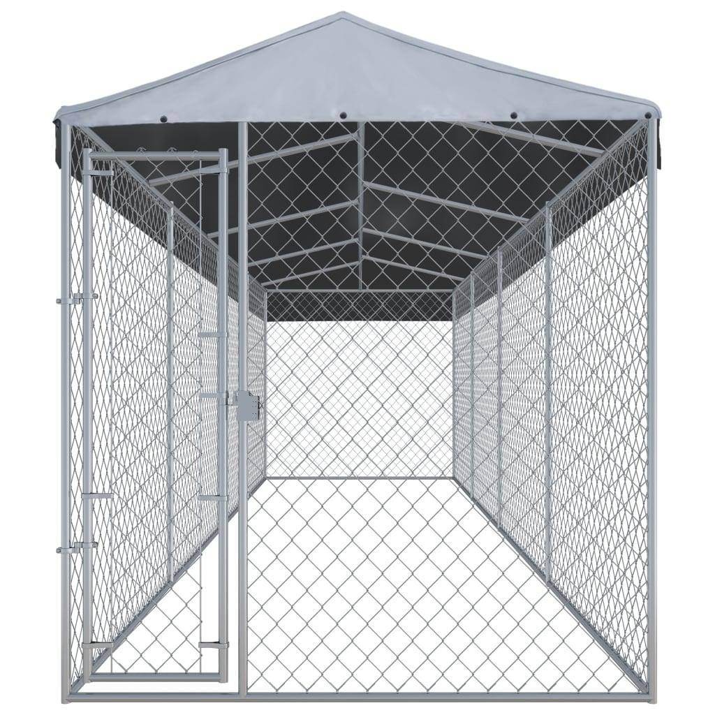 Helloshop26 - Chenil extérieur cage enclos parc animaux chien extérieur avec toit pour chiens 760 x 190 x 225 cm - Image 3