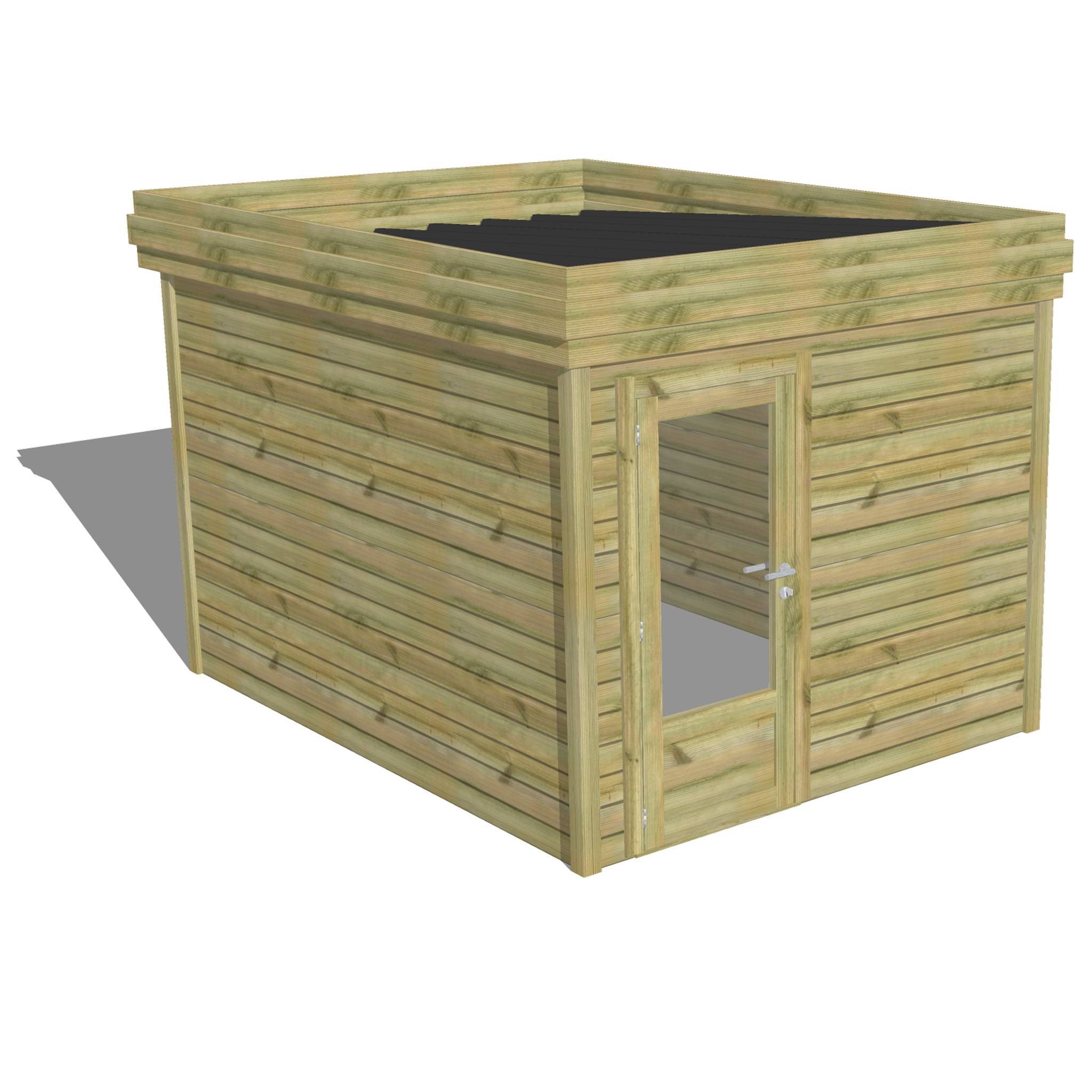 Abri Français - ABRI DE JARDIN bois  autoclave 27mm - 2,64x3,44m / 9m2 - Bac acier - Abri Français - Image 1