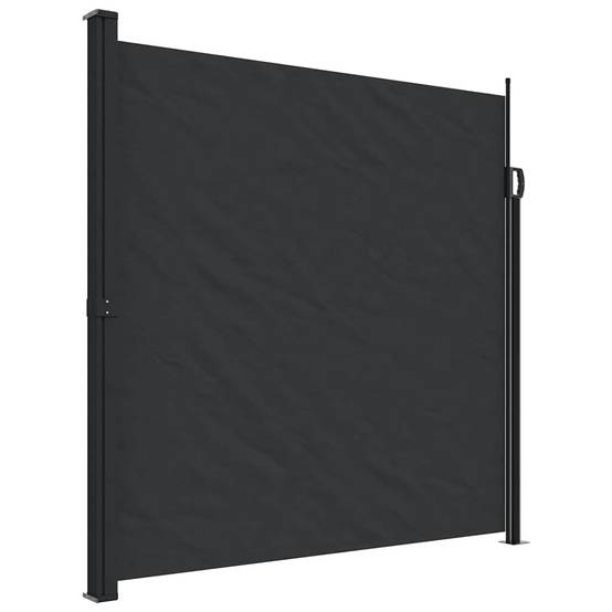 Store Banne - Auvent latéral rétractable noir 200x500 cm - MEUBLE PRO - Image 1