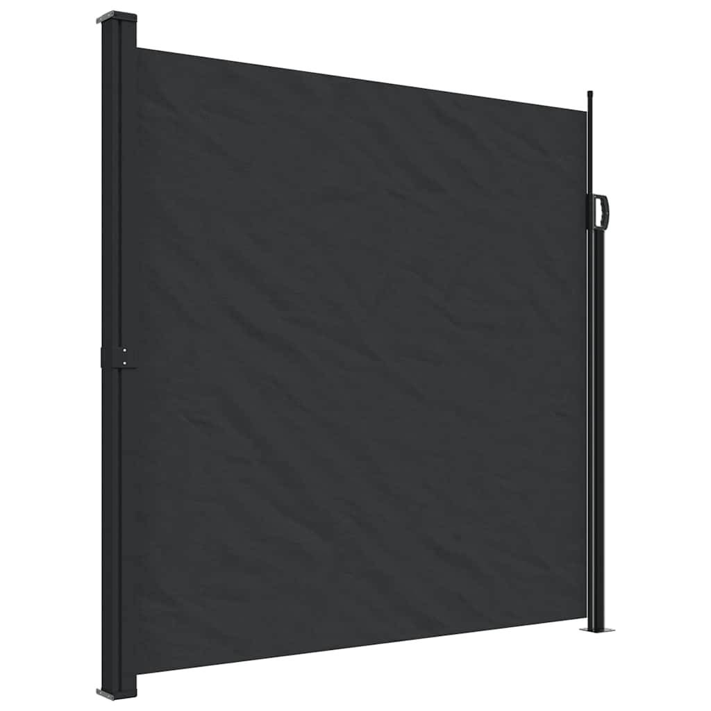 Store Banne - Auvent latéral rétractable noir 200x500 cm - MEUBLE PRO - Image 1