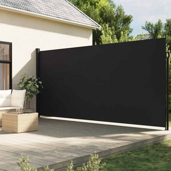 Store Banne - Auvent latéral rétractable noir 200x500 cm - MEUBLE PRO - Image 2