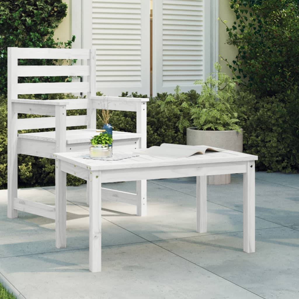 PANGIVO - Table de jardin bois massif pin blanc 82,5 x 50,5 x 45 cm, Poids :6.35kg - PANGIVO - Image 1