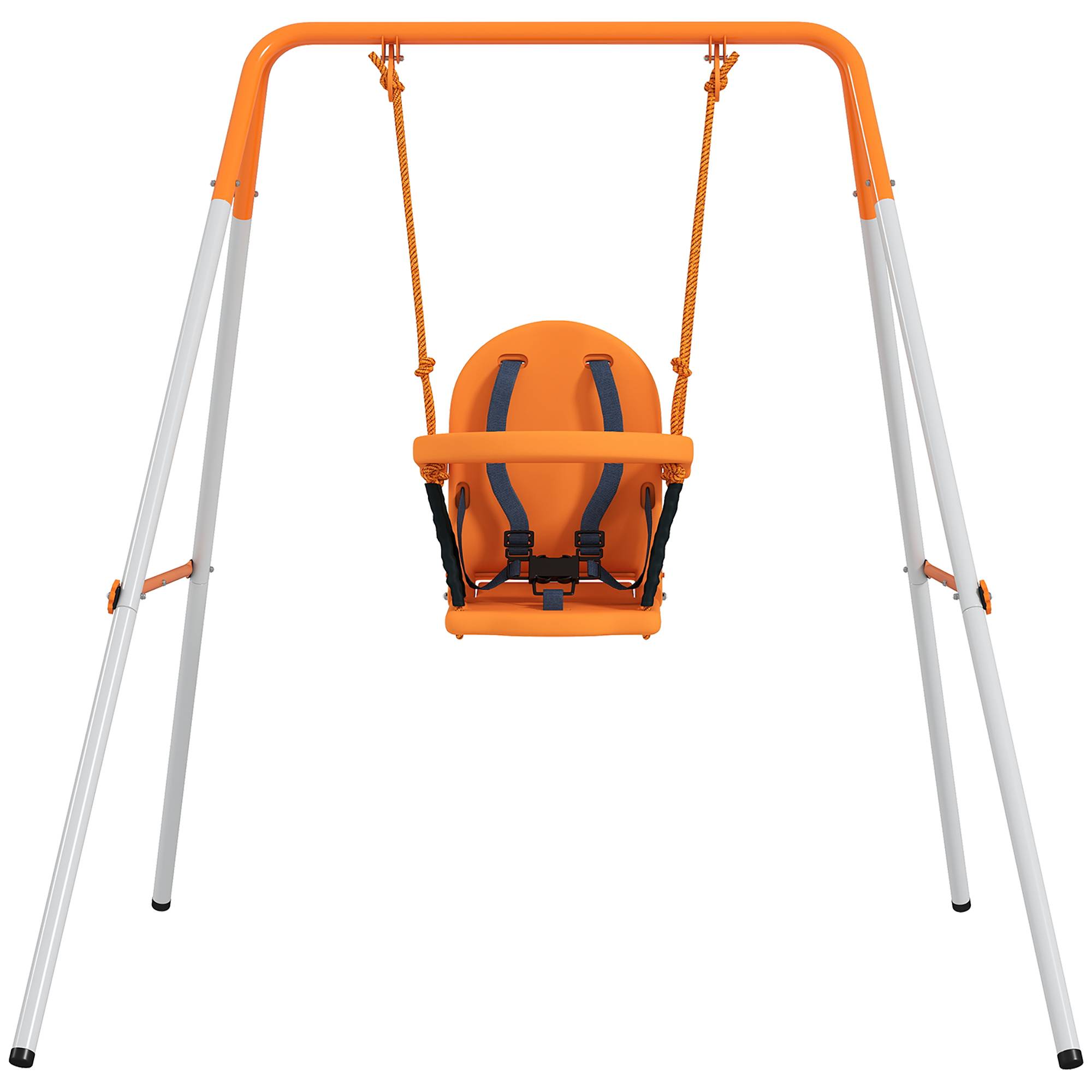 Colonne bébé orange structure acier sangle de sécurité charge max 25kg usage extérieur - Image 1
