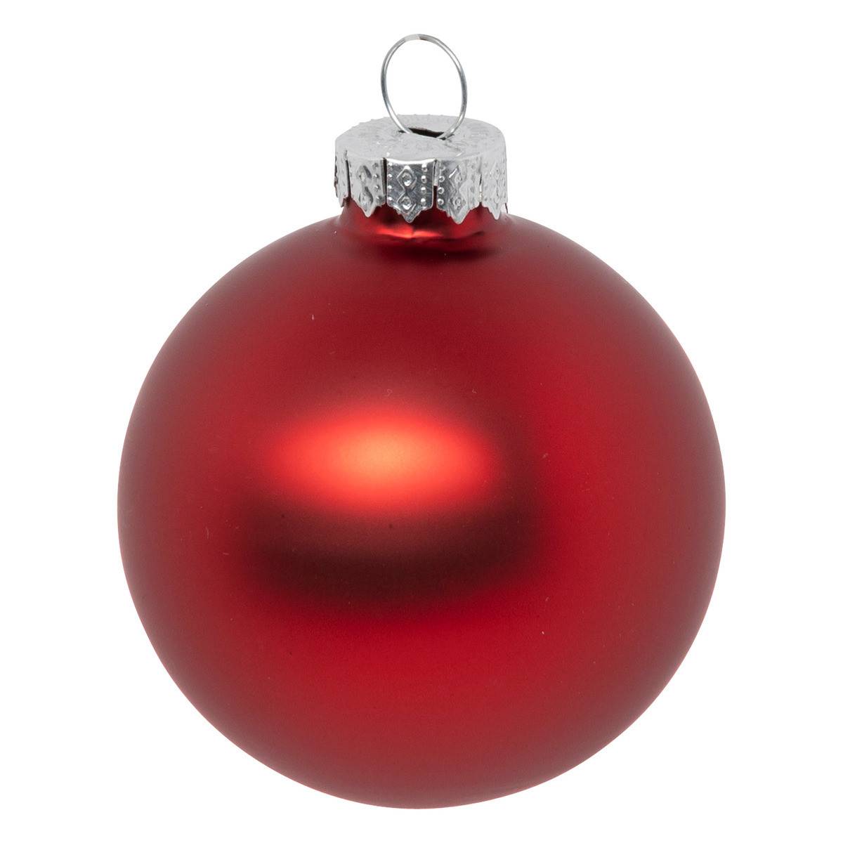 Fééric Lights & Christmas - Déco Sapin de Noël Lot de 12 Boules en Verre D 6 cm Or, Rouge et Argent - Image 2
