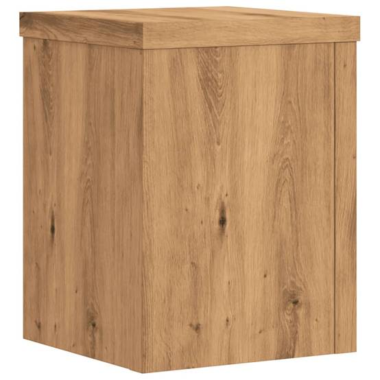 Supports pour plantes meuble fleurs lot de 2 artisanal bois d'ingénierie marron - Image 2