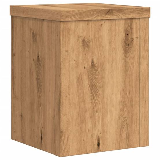 Supports pour plantes meuble fleurs lot de 2 artisanal bois d'ingénierie marron - Image 5