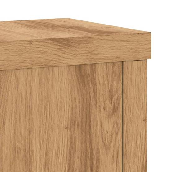 Supports pour plantes meuble fleurs lot de 2 artisanal bois d'ingénierie marron - Image 6