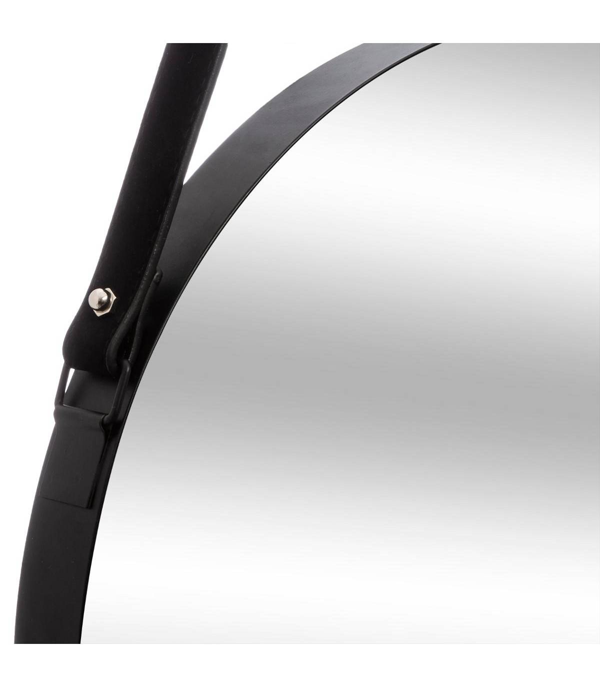 Miroir à suspendre en métal avec lanière D 38 cm - Image 2