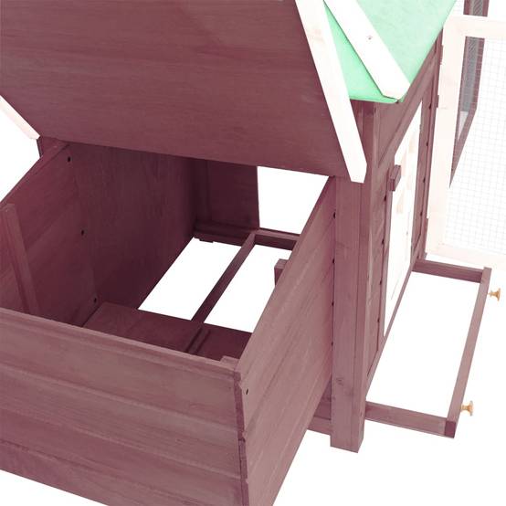 Vidaxl - Poulailler avec nichoir Moka 190x72x102 cm Bois de sapin massif vidaXL 170982 - Image 6