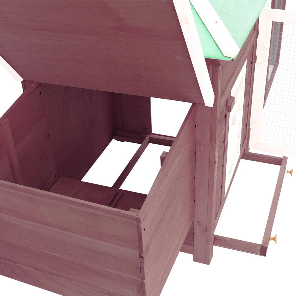 Vidaxl - Poulailler avec nichoir Moka 190x72x102 cm Bois de sapin massif vidaXL 170982 - Image 6