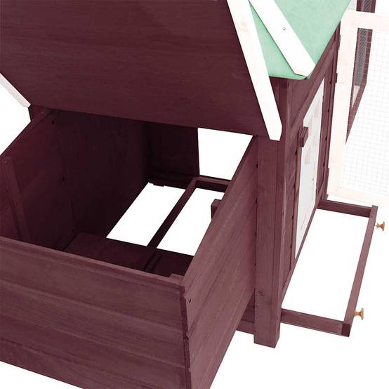 Vidaxl - Poulailler avec nichoir Moka 190x72x102 cm Bois de sapin massif vidaXL 170982 - Image 5