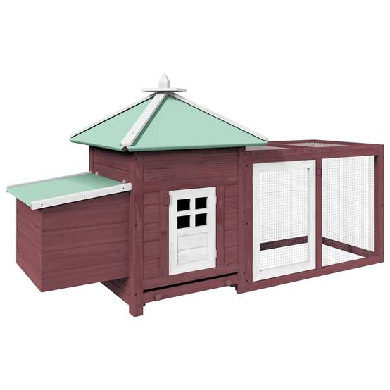 Vidaxl - Poulailler avec nichoir Moka 190x72x102 cm Bois de sapin massif vidaXL 170982 - Image 2