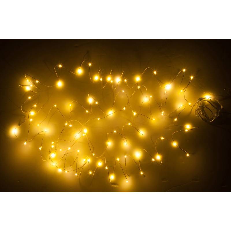Guirlande luminaire doré avec 90 led blanches L9m - J-Line - Image 3