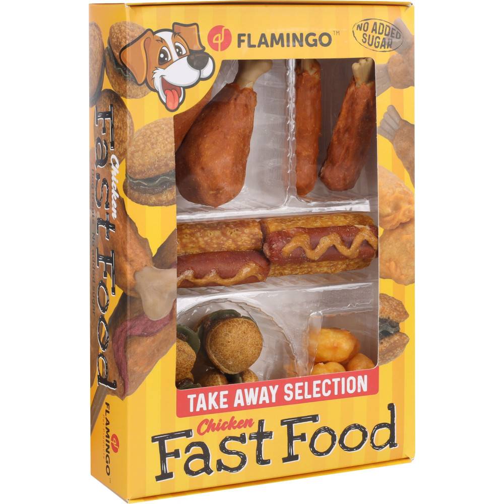 Flamingo - Flamingo - Friandises Fast Food Boîte à emporter 260 g pour chien - Image 1