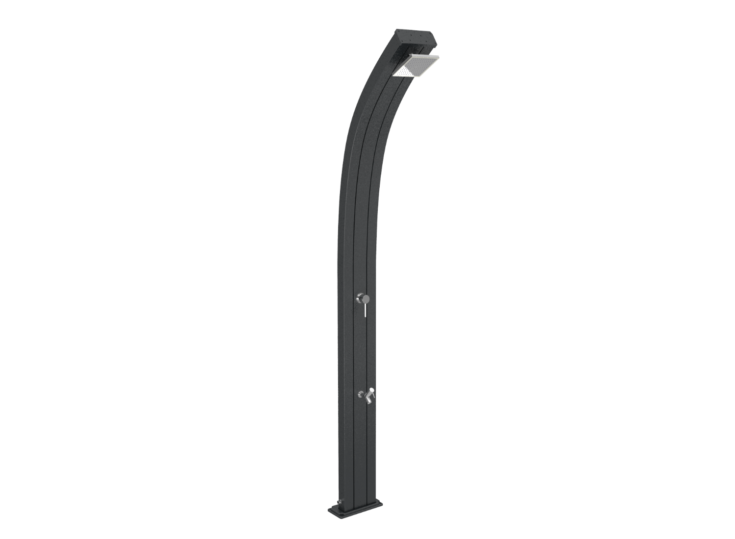 Douche solaire aluminium Spring A120 anthracite by ARKEMA DESIGN - Image 1