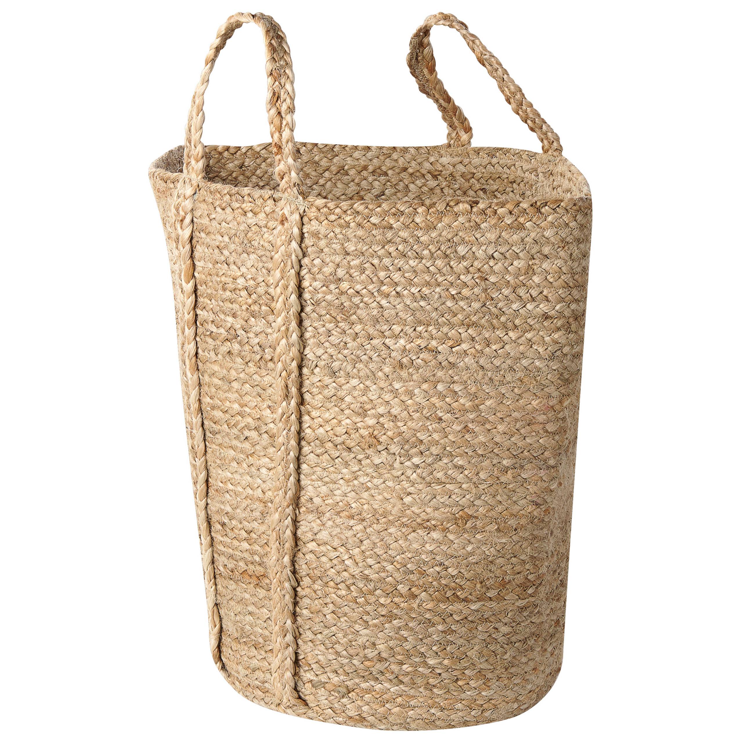 Beliani - Paniers Naturel en Jute 50 cm Ronds Faits Main Rangement Intérieur pour Linge Facile à Entretenir Lot de 2 - Image 5