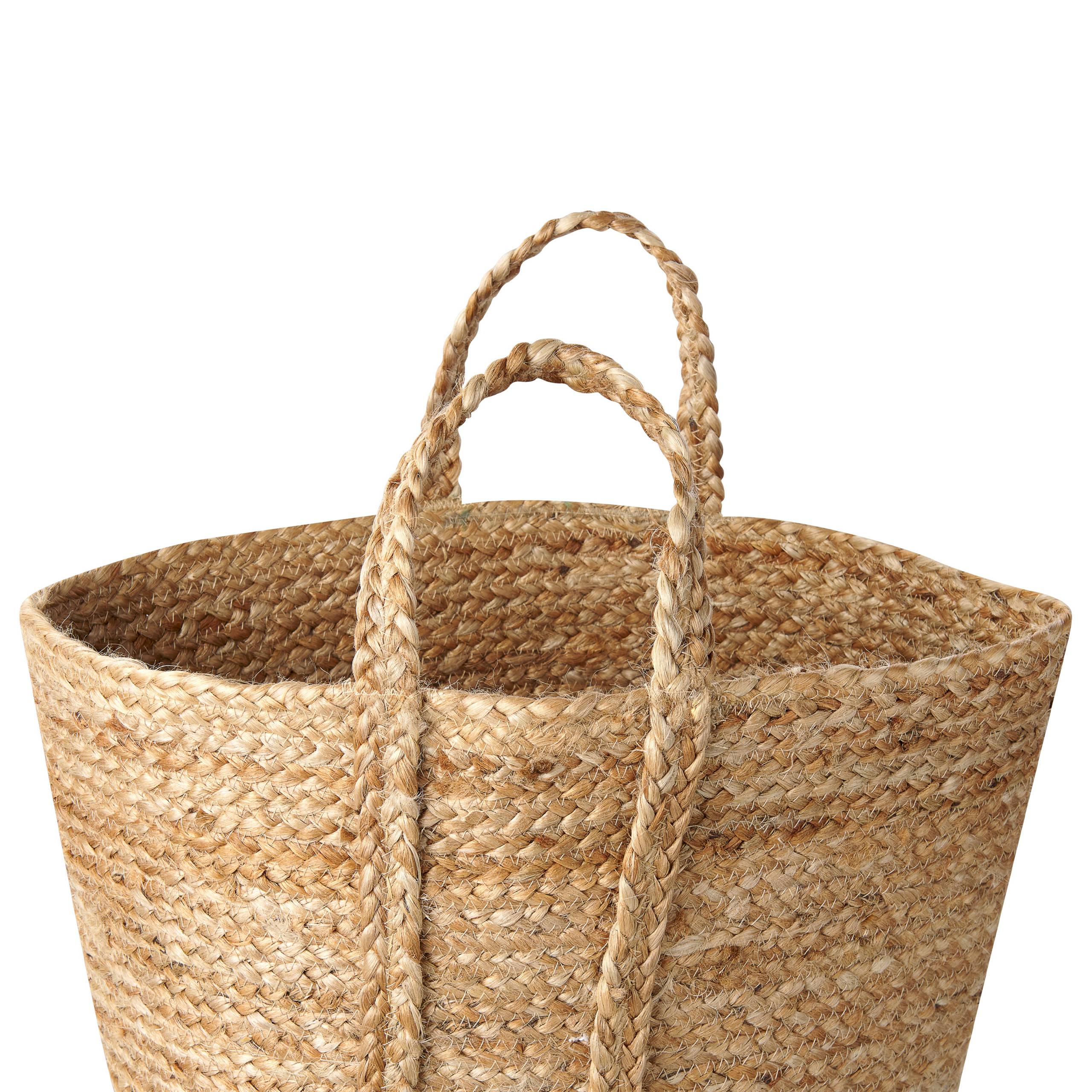 Beliani - Paniers Naturel en Jute 50 cm Ronds Faits Main Rangement Intérieur pour Linge Facile à Entretenir Lot de 2 - Image 7